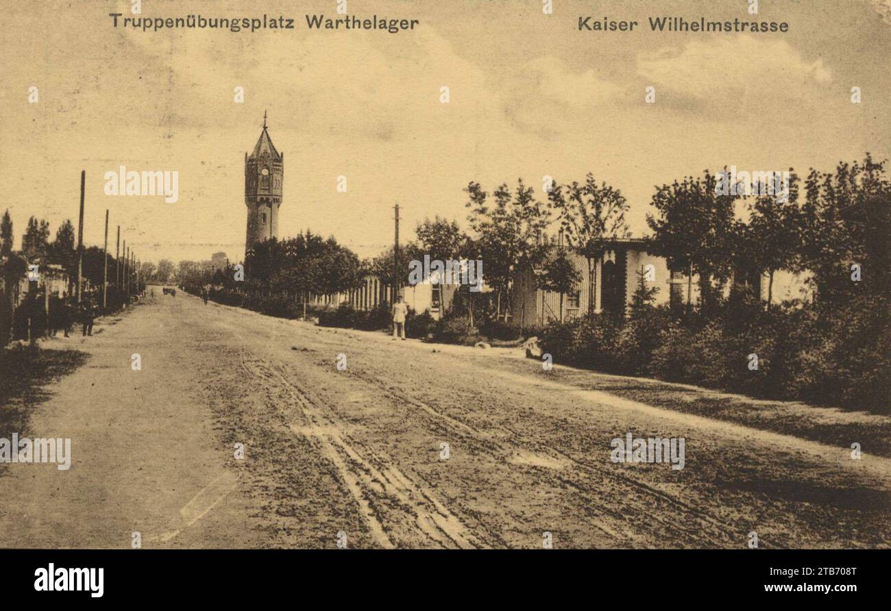 Warthelager, Posen - Truppenübungsplatz, Kaiser-Wilhelm-Straße Stock ...