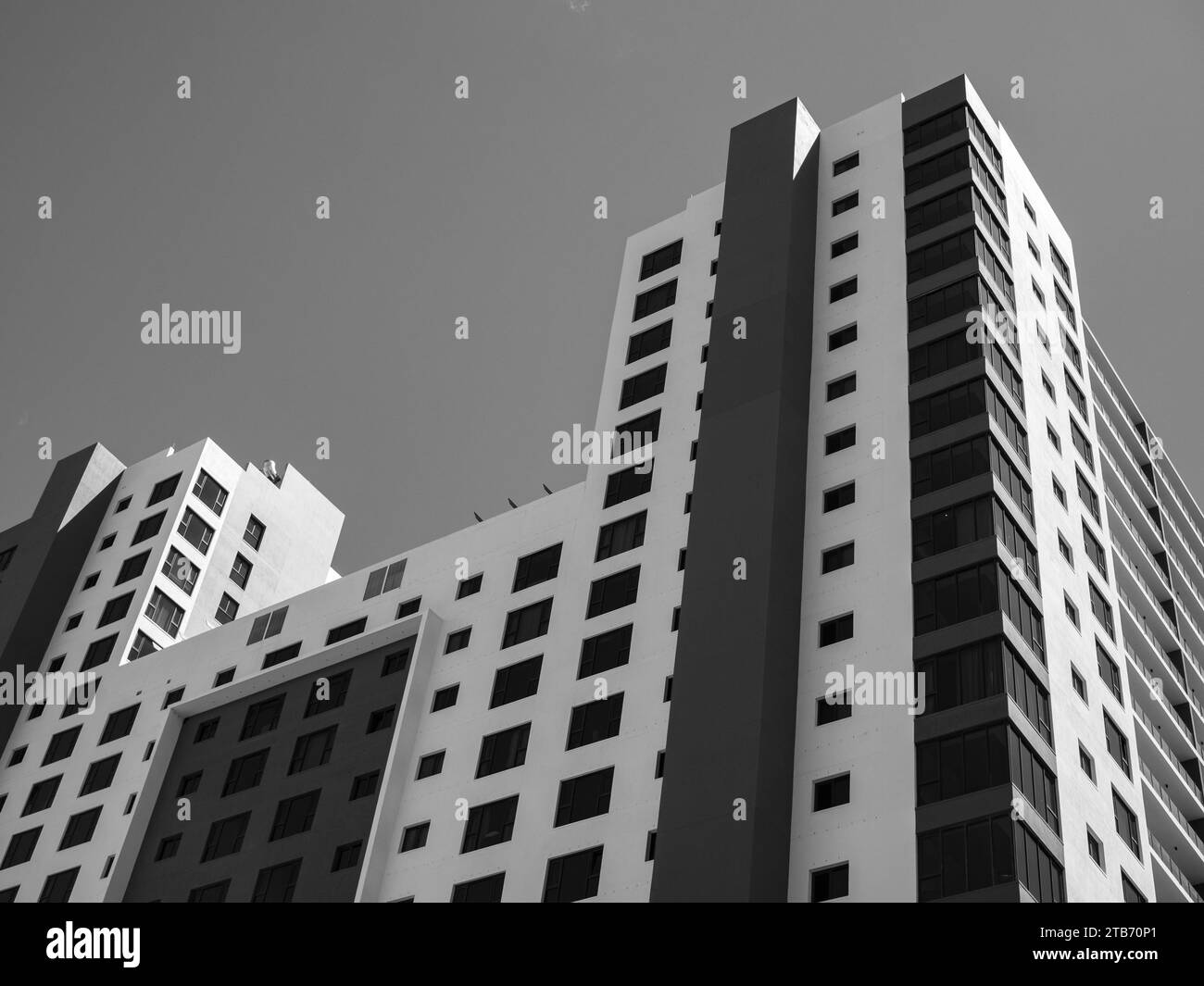 Monochrome abstract photo of a building in Cape Town CBD. Stock Photo