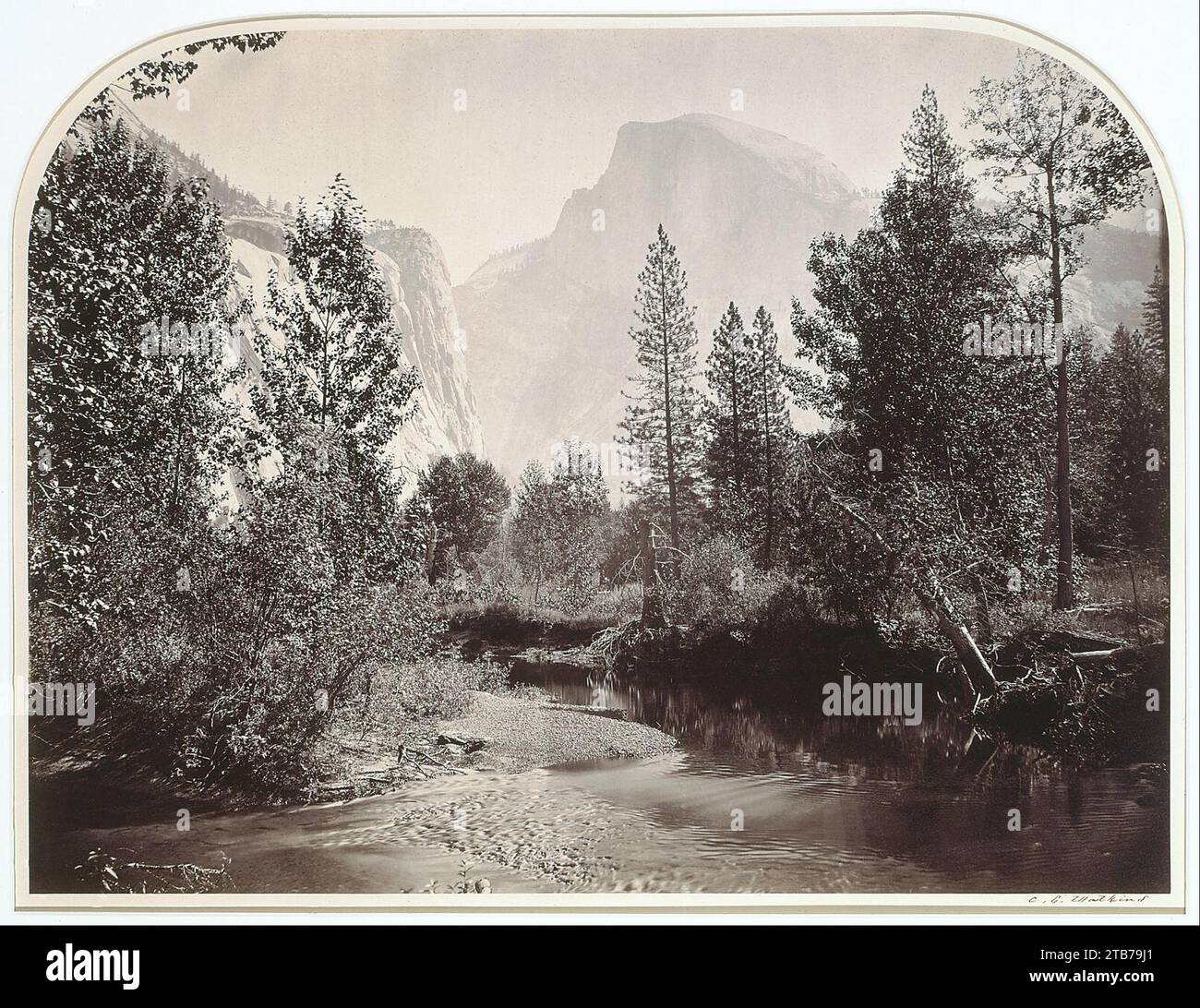 Watkins, Carleton Emmons - Taysayac, Half Dome, 4967 Ft., Yosemite Stock Photo