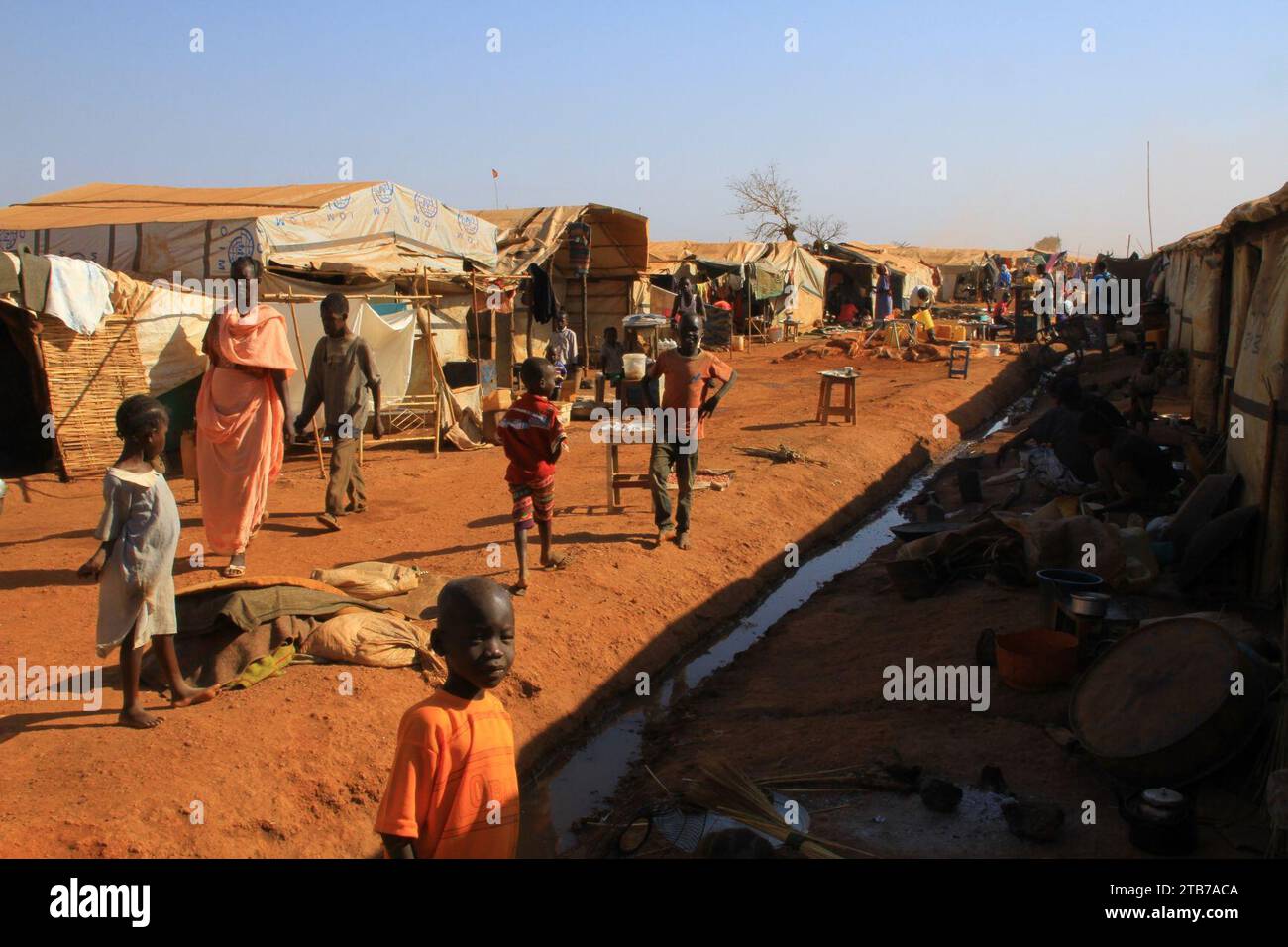Wau refugee camp 3. Stock Photo