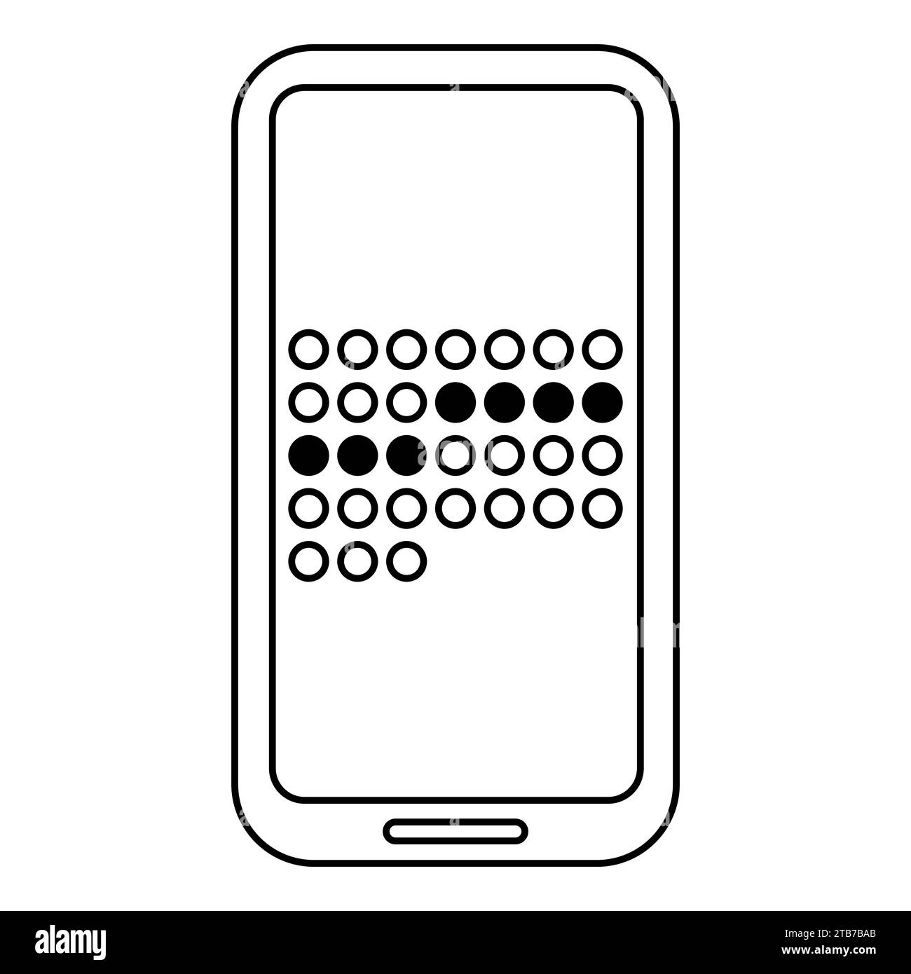 smartphone calendar menstruation cycle women track icon line vector smartphone calendar menstruation cycle women track icon line vector