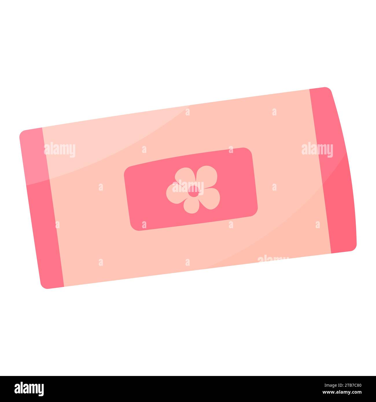 wet wipes intimate hygiene woman flower icon element vector illustration Stock Photo