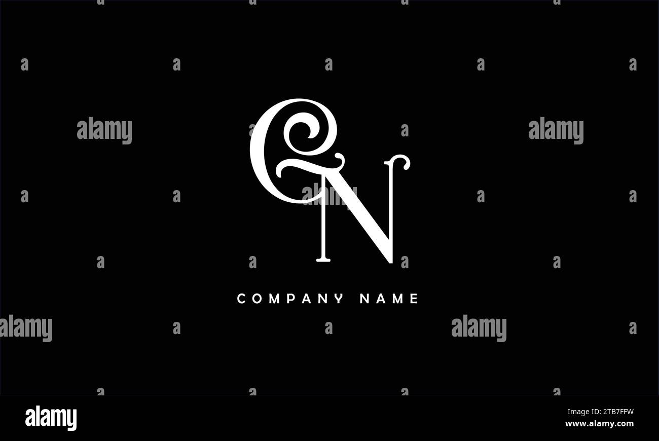 NG, GN Abstract Letters Logo Monogram Stock Vector