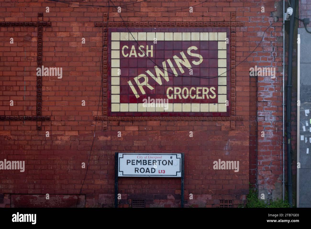 Shop Sign, Liverpool, UK Stock Photo