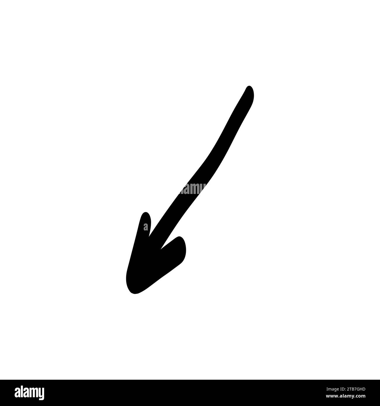 Doodle shapes. Arrows sketch elements. Vector cartoon arrow. Hand drawn