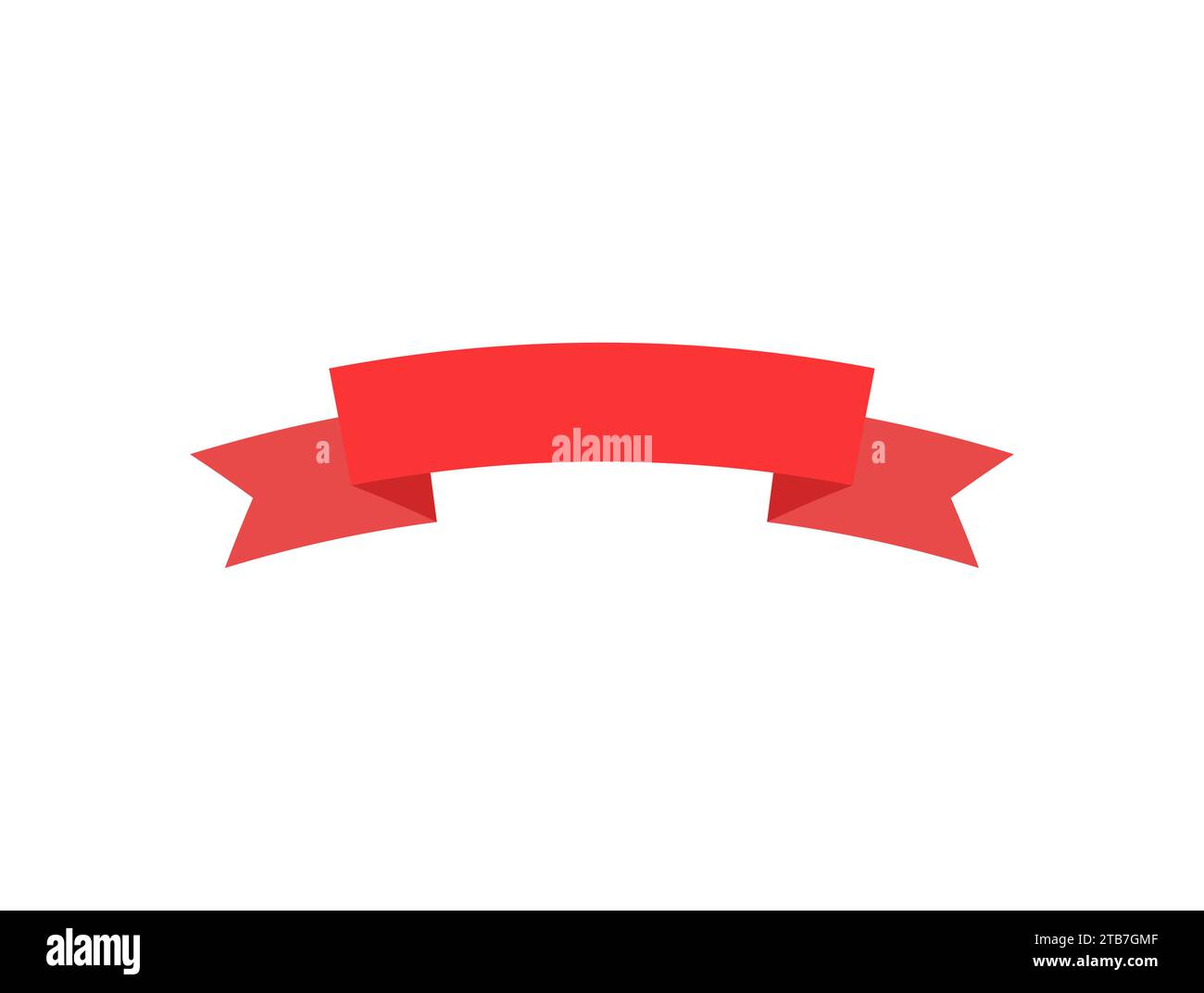 Red ribbons. Promotion flags collection. Vector flat labels Stock ...