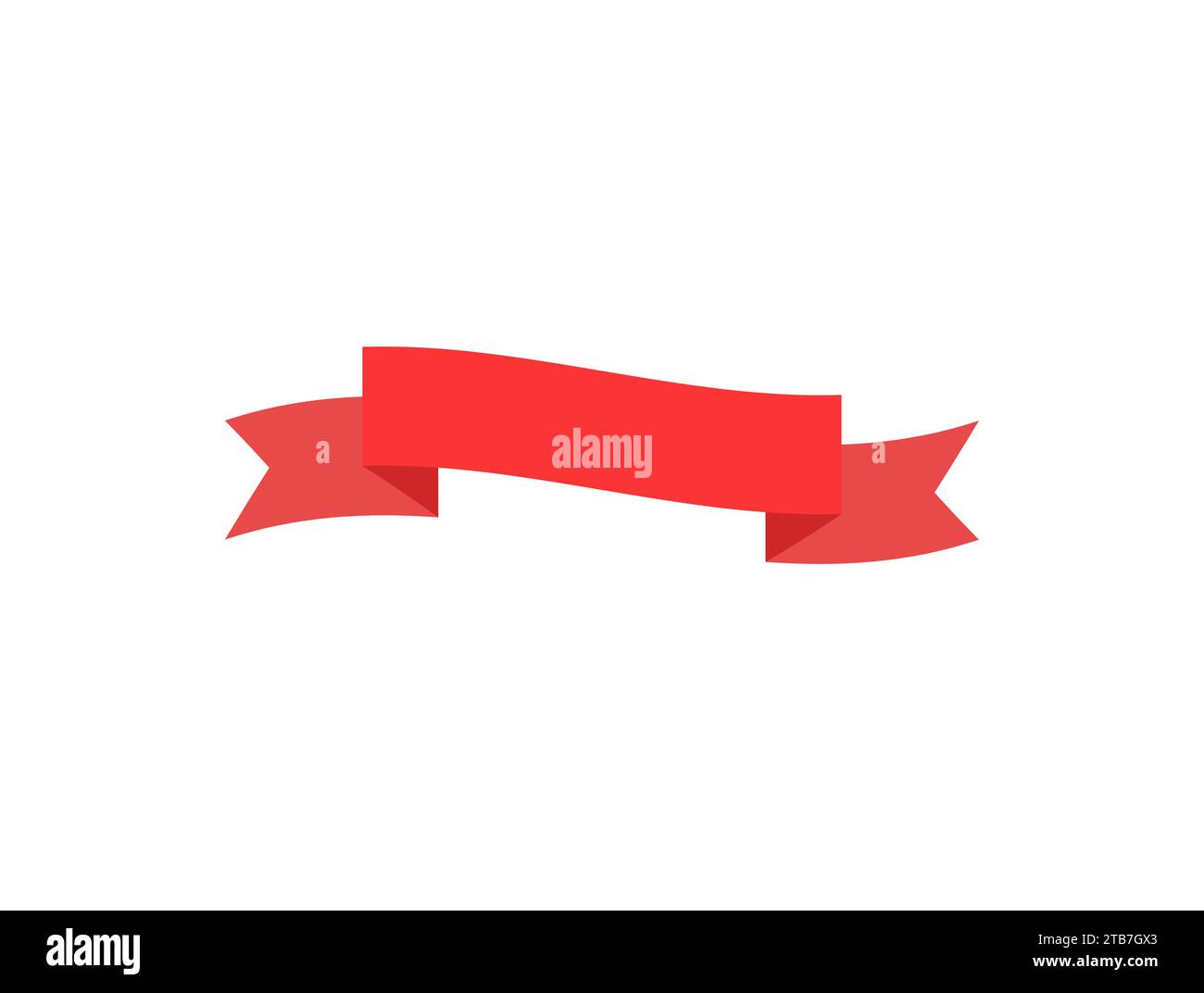 Red ribbons. Promotion flags collection. Vector flat labels Stock ...