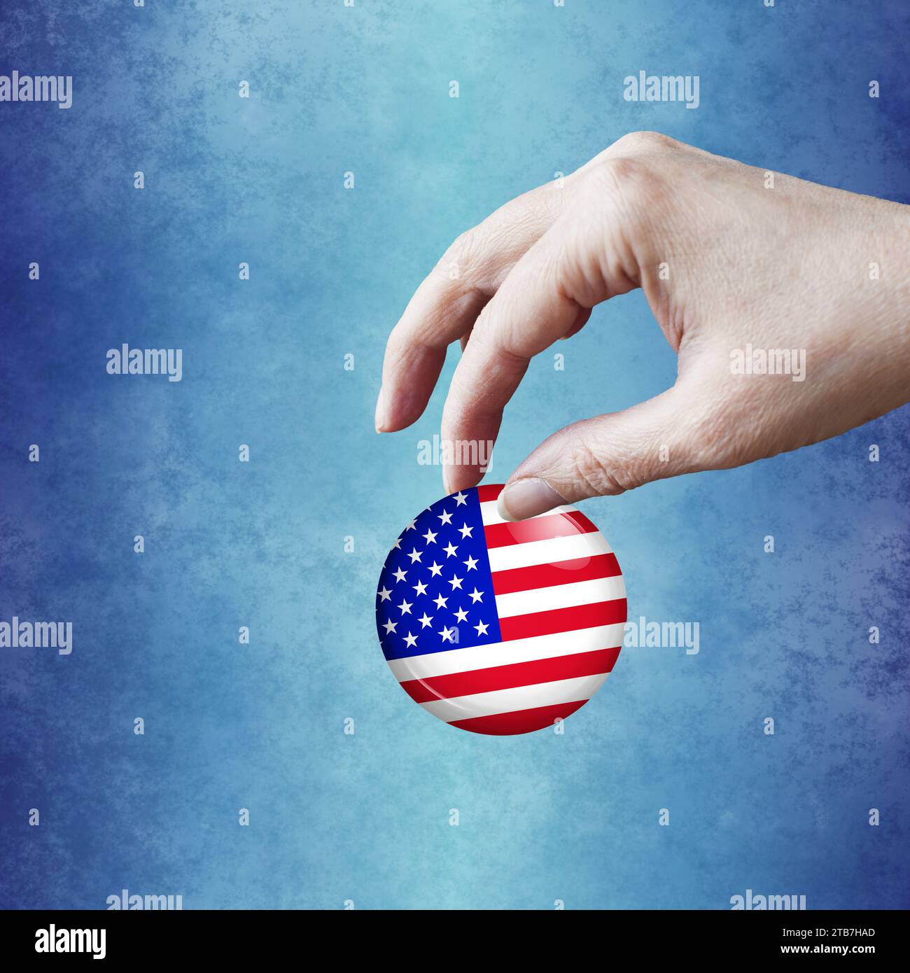 casting a vote in USA election concept Stock Photo