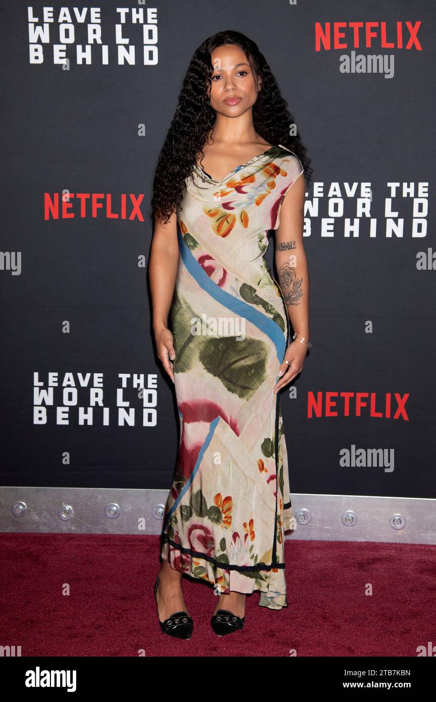 Myha'la Herrold bei der Premiere des Netflix Films 'Leave the World Behind' im Paris Theater. New York, 04.12.2023 Stock Photo