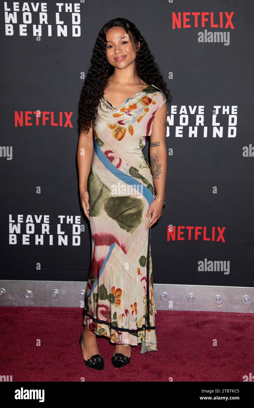 Myha'la Herrold bei der Premiere des Netflix Films 'Leave the World Behind' im Paris Theater. New York, 04.12.2023 Stock Photo