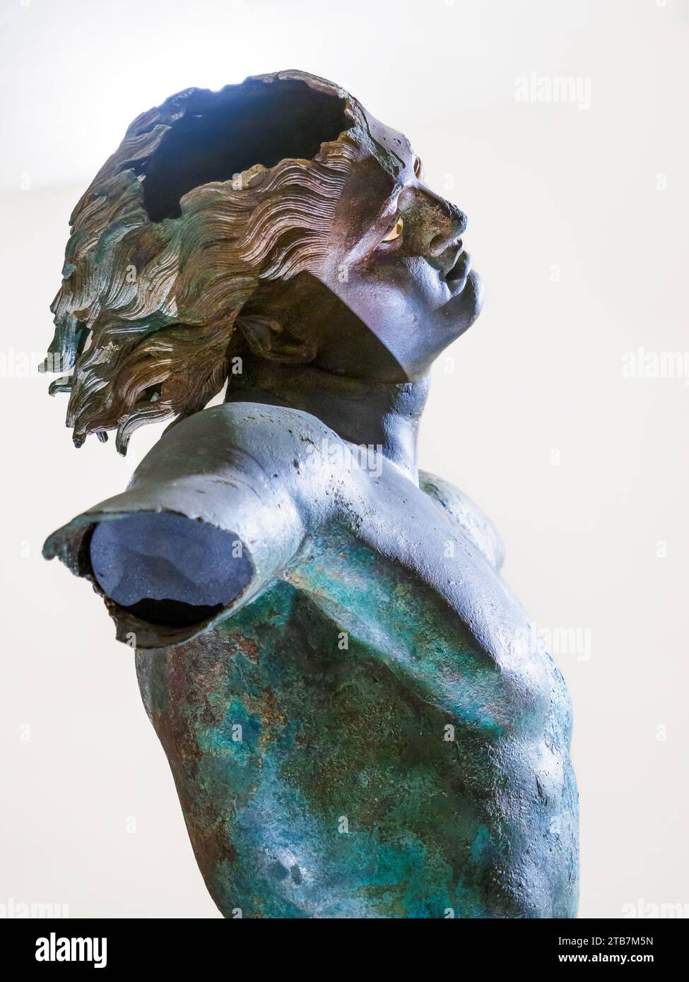 The bronze statue of the dancing satyr in the Dancing Satyr Museum of ...