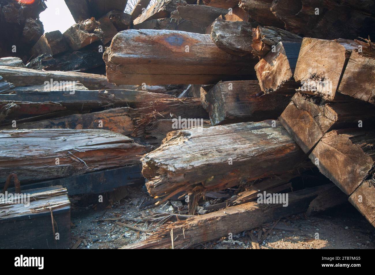 Recycled timber stack hi-res stock photography and images - Alamy