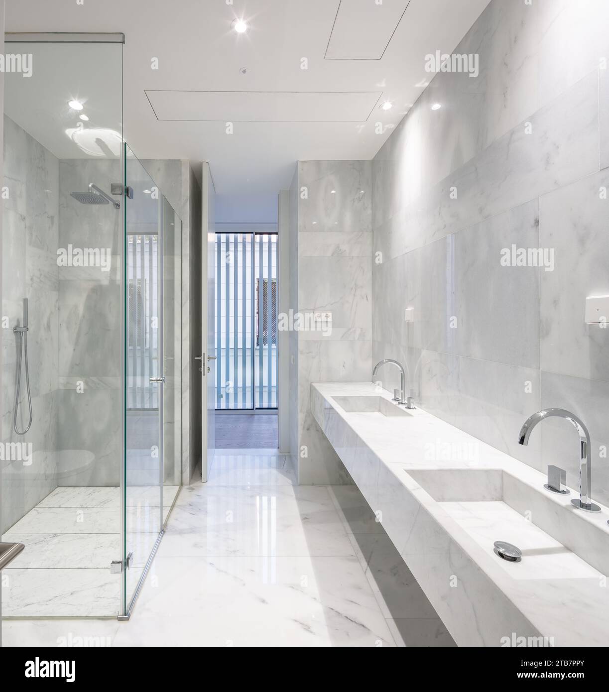 Penthouse Apartments With Marble Shower Walls