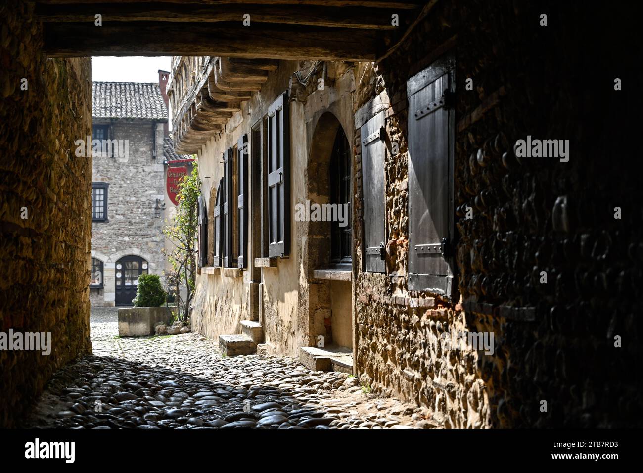 Perouges Town Walls Perouges hi-res stock photography and images - Alamy