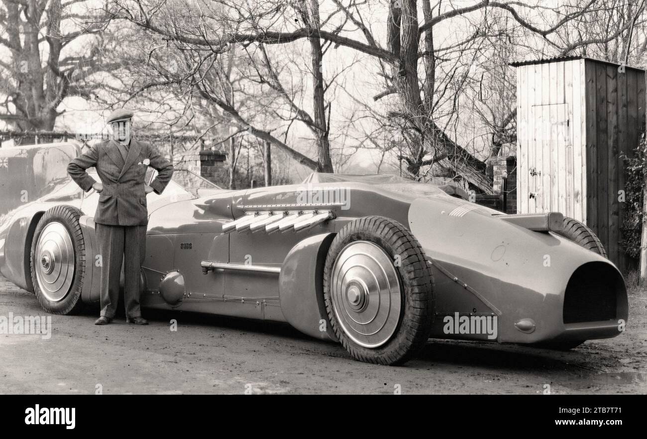 1933 CampbellNapierRailton Blue Bird Vintage car picture Stock