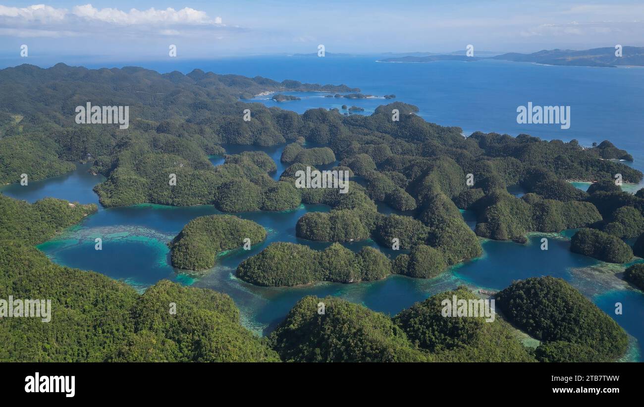 A scenic view of Sohoton National Park, Siargao, Philippines Stock Photo