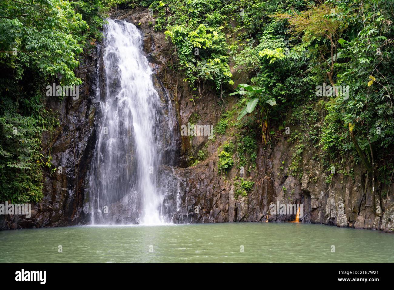 A stunning landscape featuring Taktak Falls, Siargao, Philippines Stock Photo