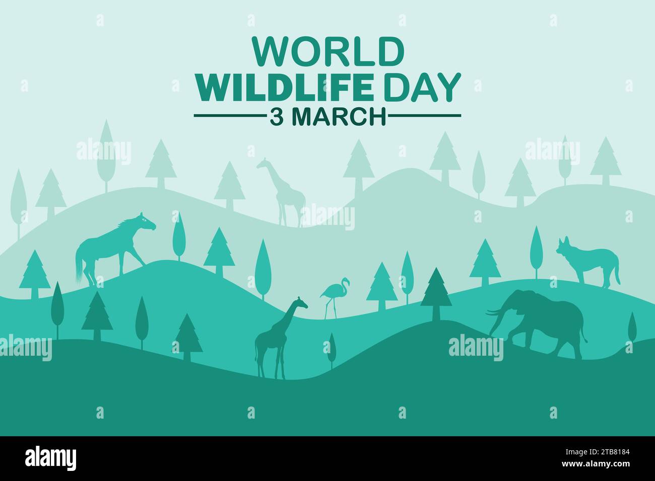 World Wildlife Day. 3 March. Holiday concept. Template for modern