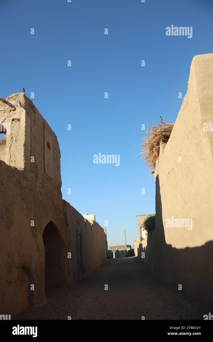 Landscape of rural village houses in Afghanistan made by Matt. Stock Photo