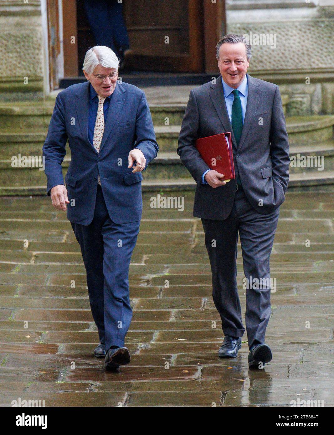 London, UK. 5th Dec, 2023. Foreign Secretary, David Cameron and Andrew Mitchell, Minister of State (Development and Africa), at a Cabinet meeting in Downing Street. Credit: Karl Black/Alamy Live News Stock Photo