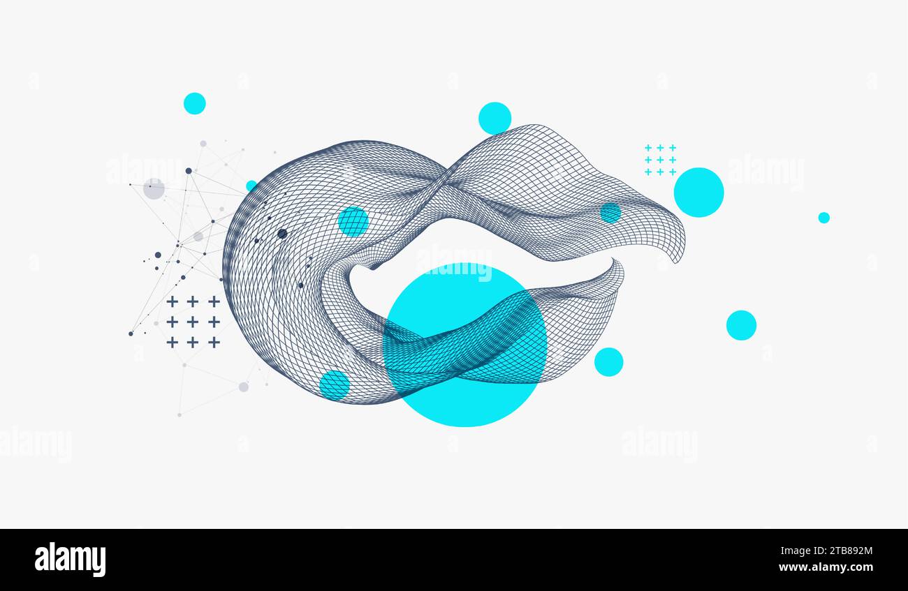 The abstract wave is made in a frame style. Halftone Template for ...