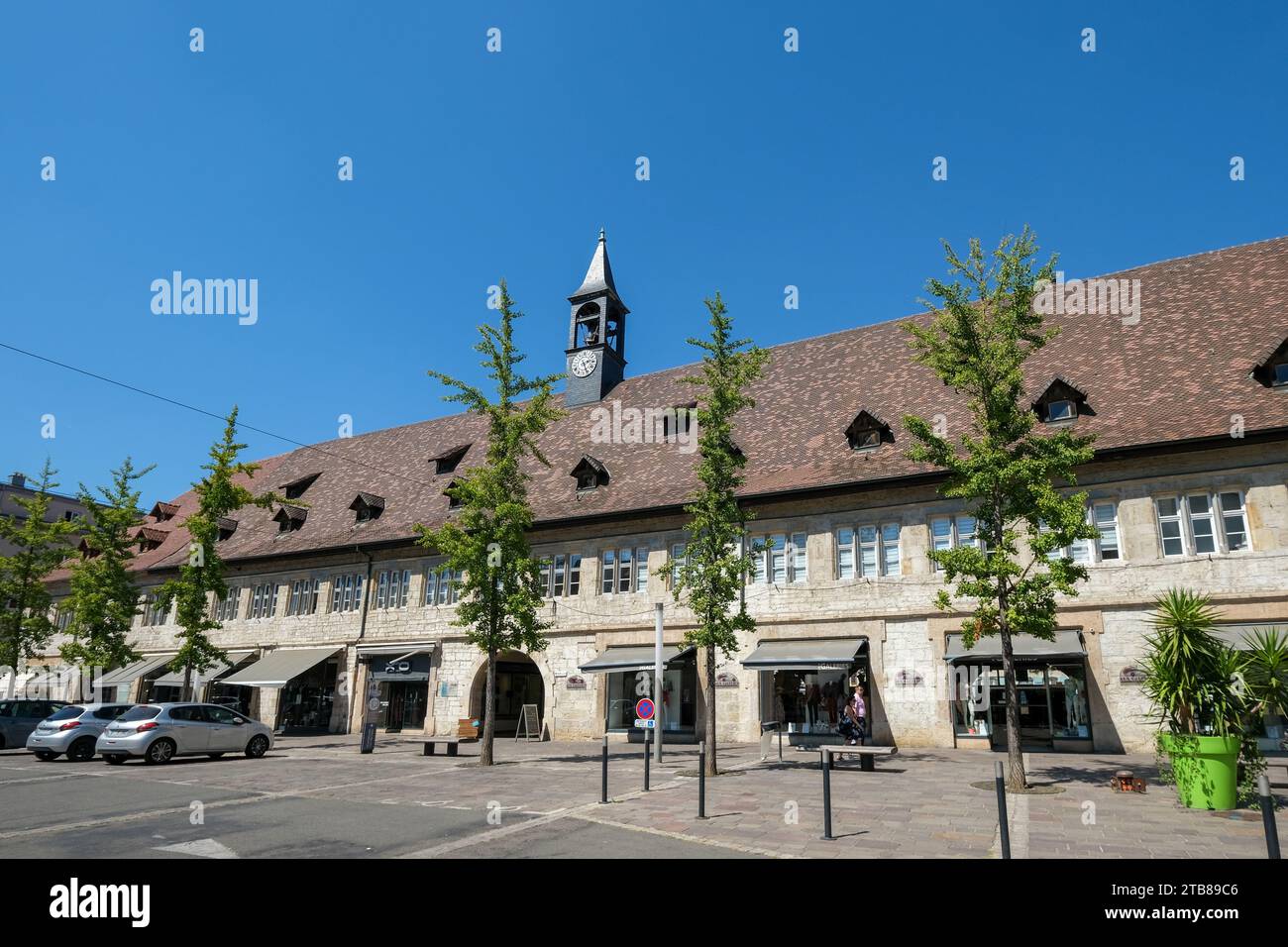 Montbeliard (north-eastern France): building of the covered market in the city centre Stock Photo