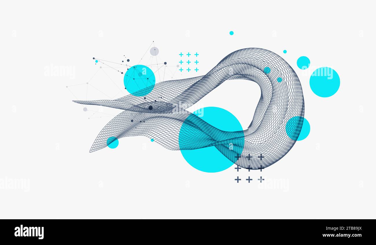 The abstract wave is made in a frame style. Halftone Template for ...