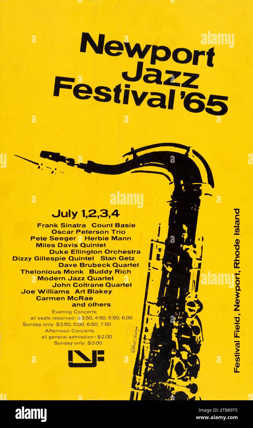 Newport jazz festival poster hi-res stock photography and