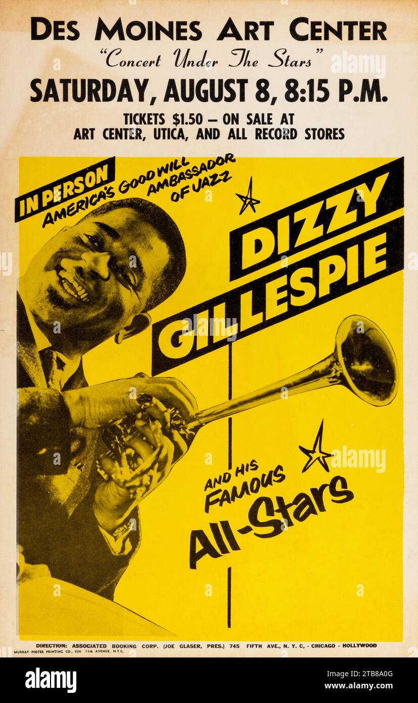 スーパーコピー 激安 - ブランドコピー代引き高品質専門店 Vintage Jazz poster - Dizzy Gillespie Quintet 1960 Carnegie コレクション