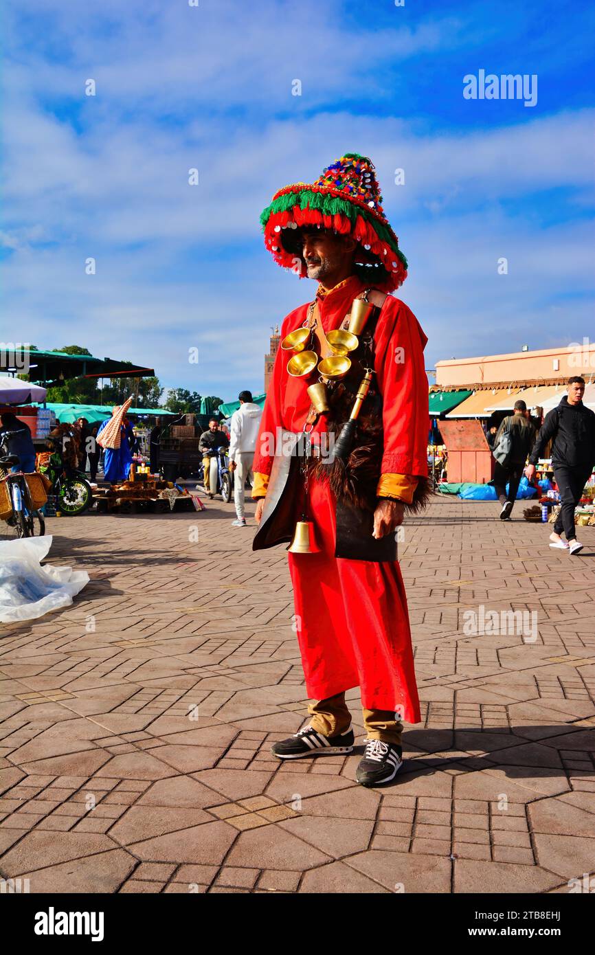 Life in the streets of Marrakech, lifestyle in Marrakech traditional divide Stock Photo