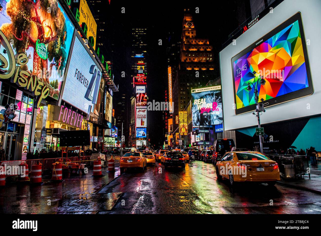 Broadway at night, New York City, USA Stock Photo