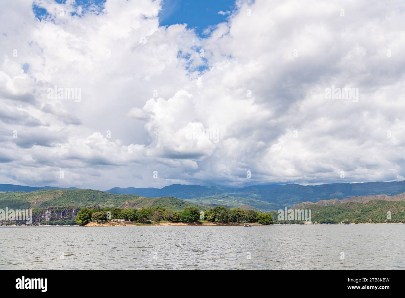 A view of Lake Prado in Tolima, Colombia Stock Photo