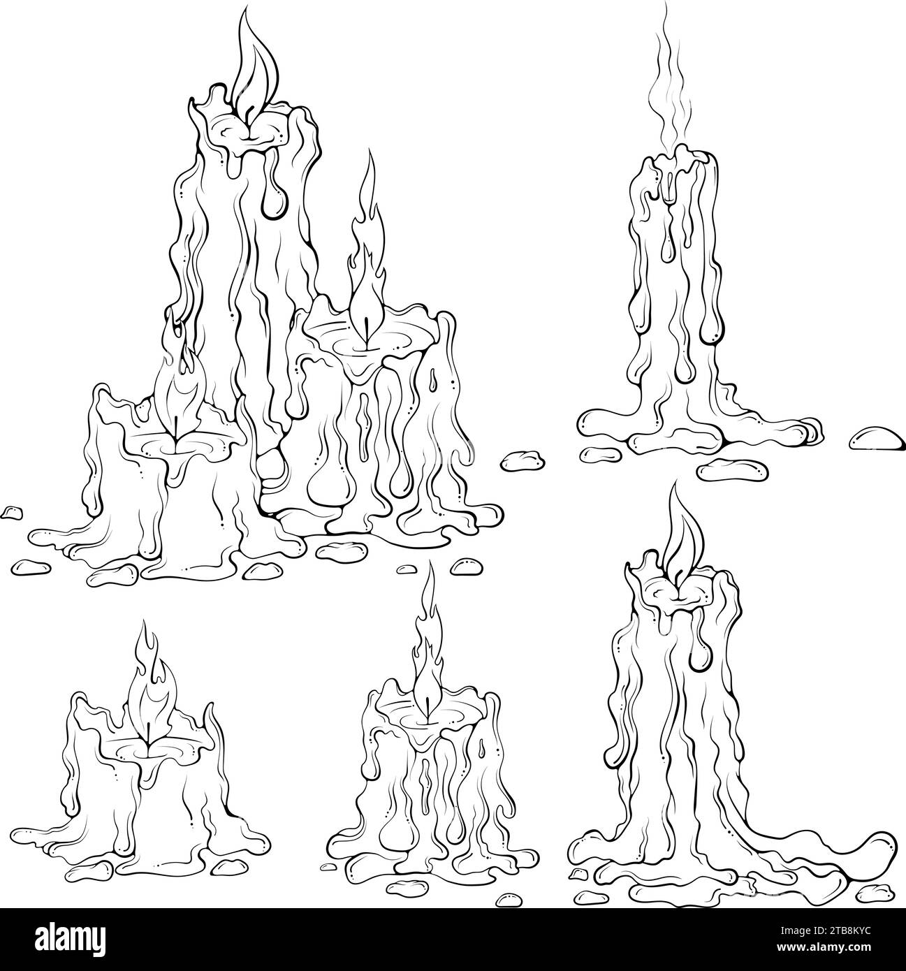 Melted wax Black and White Stock Photos & Images Alamy