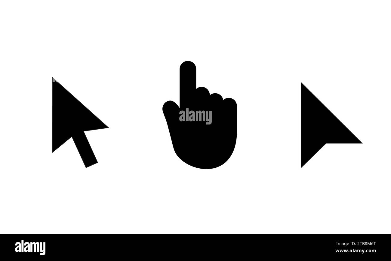 set of arrow cursor and hand cursor on the white background Stock Vector Image & Art Alamy