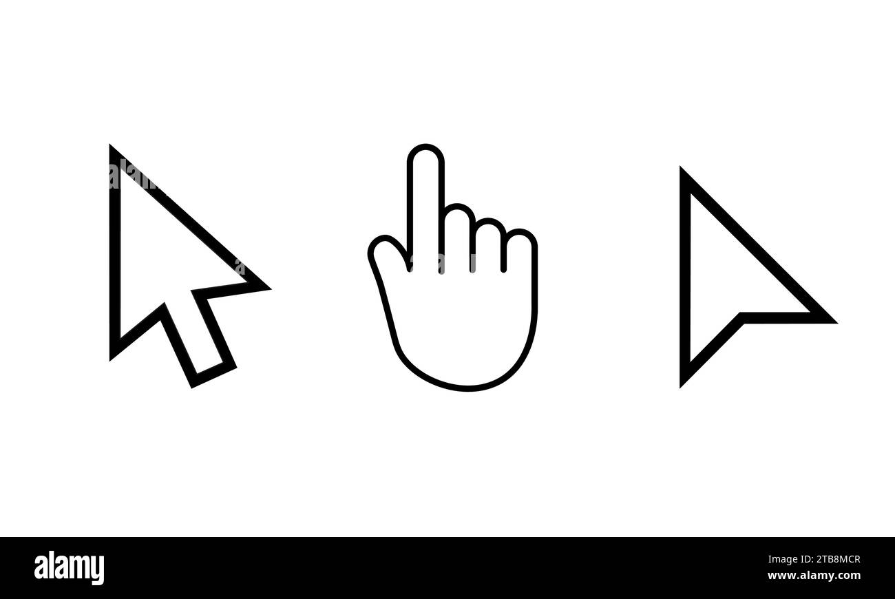 set of arrow cursor and hand cursor on the white background Stock Vector Image & Art Alamy