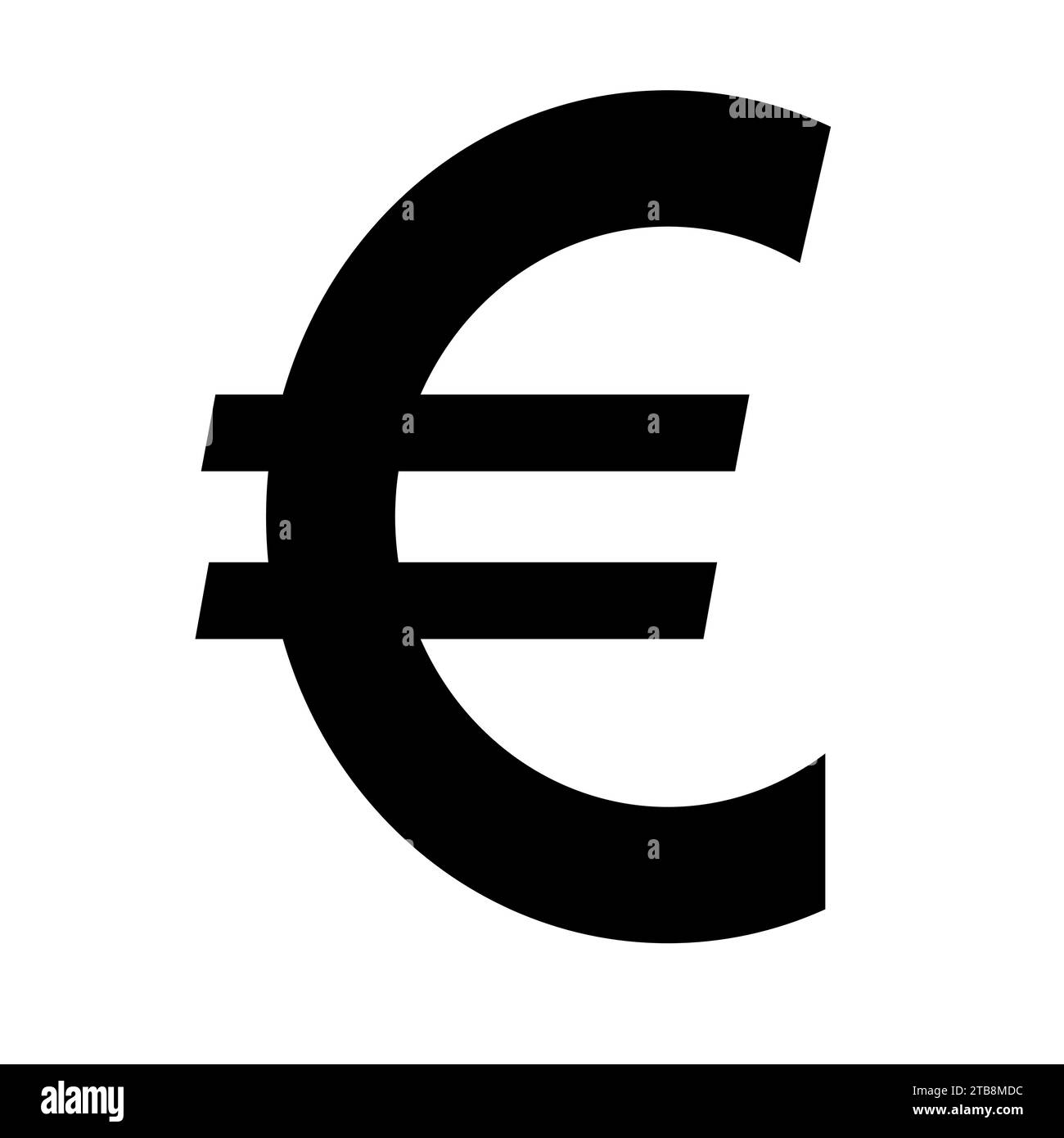 Euro symbol isolated in the white background Stock Vector
