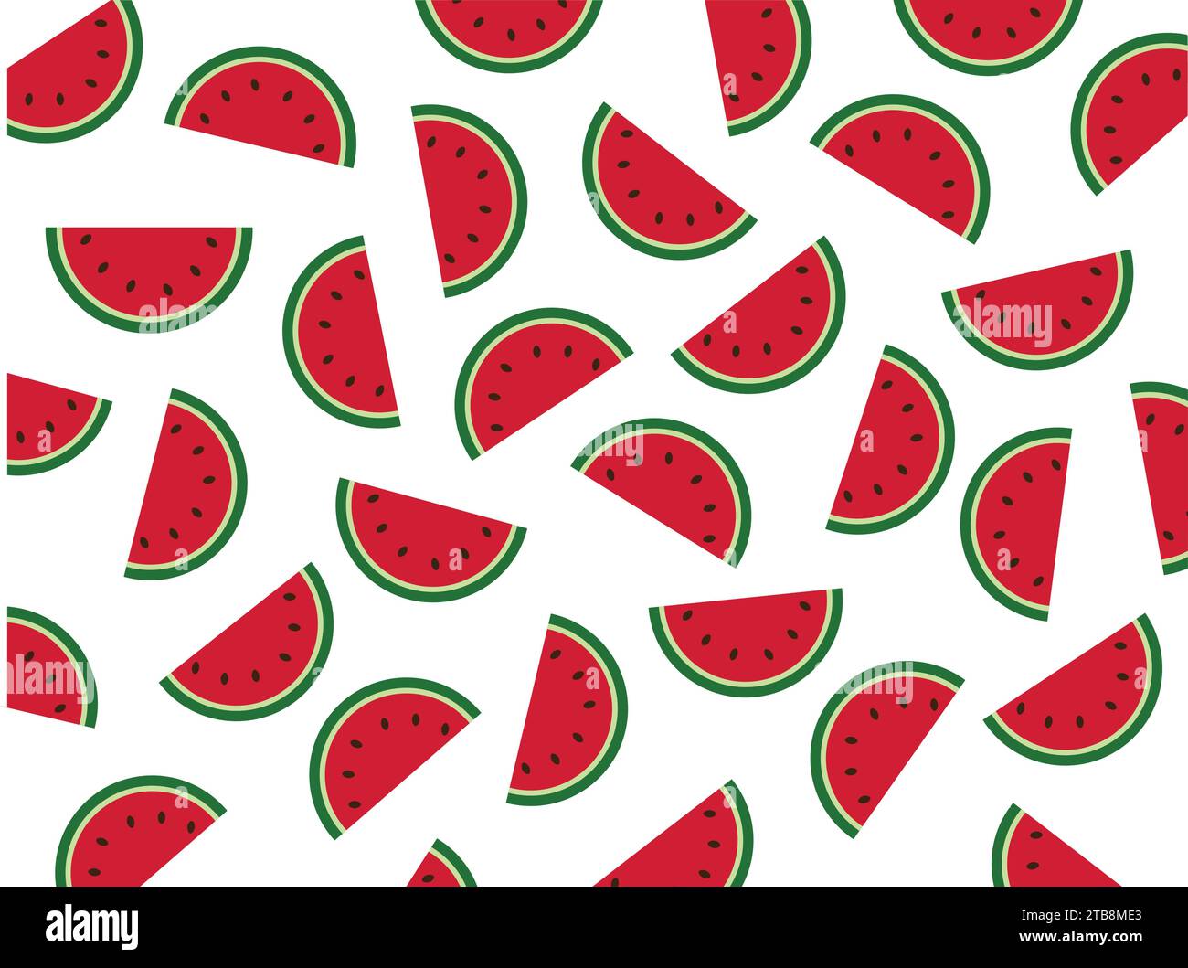 seamless pattern with watermelon slice for background Stock Vector