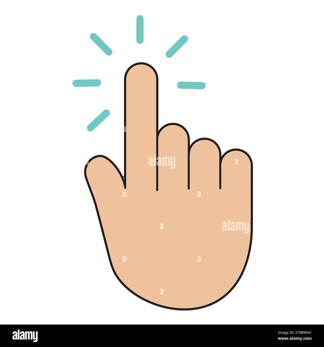 computer hand cursor icon vector illustration Stock Vector