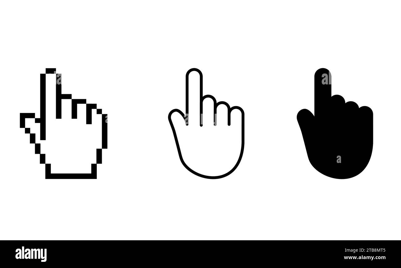 set of hand cursor icon vector illustration Stock Vector