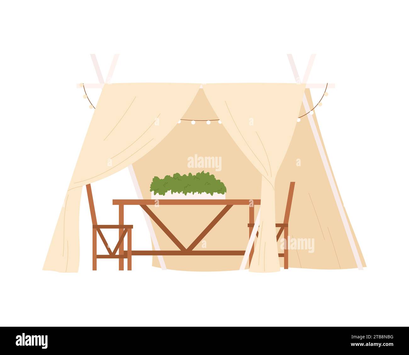 Garden patio tent. Outdoor furniture, landscape garden objects
