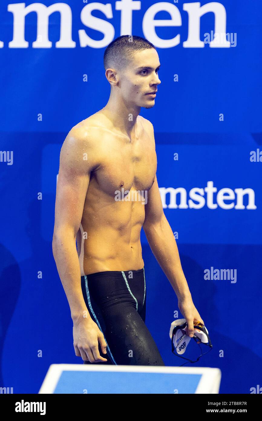 David Popovici of Romania during MenÂ´s 4x50m Freestyle Heats at the