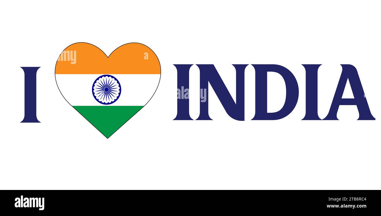 i Love India Vector illustration Stock Vector