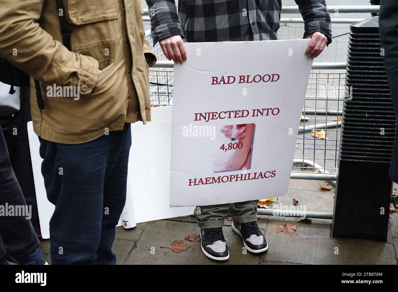 Campaigners outside Downing Street, central London after a letter was