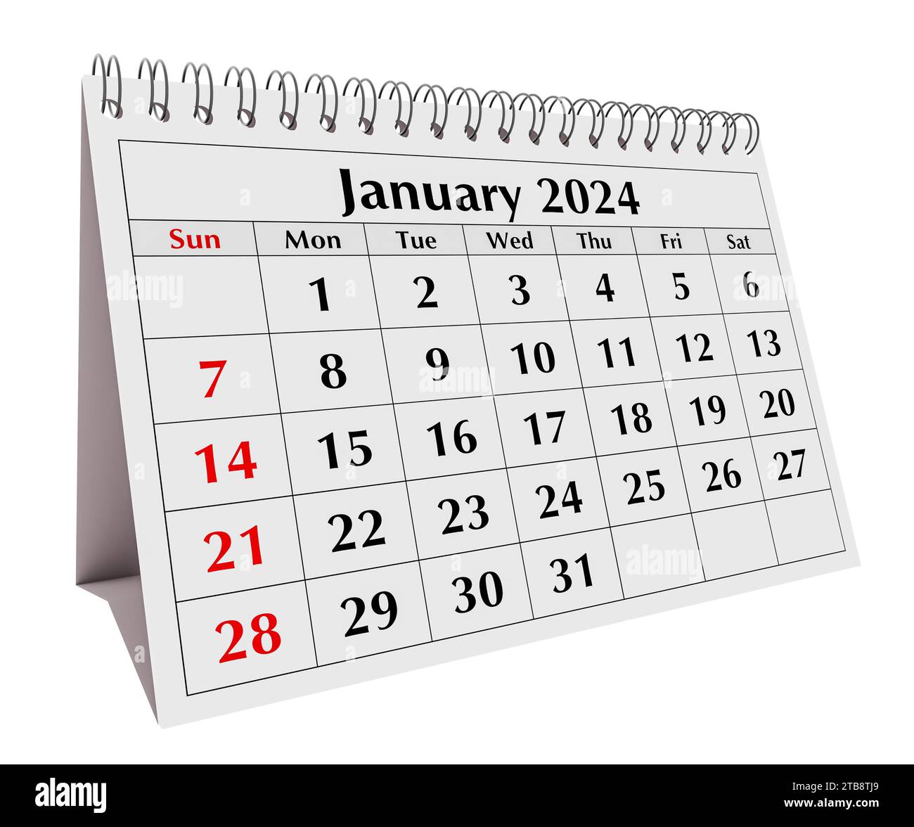 January 2025 calendar. Page of the annual business desk month calendar