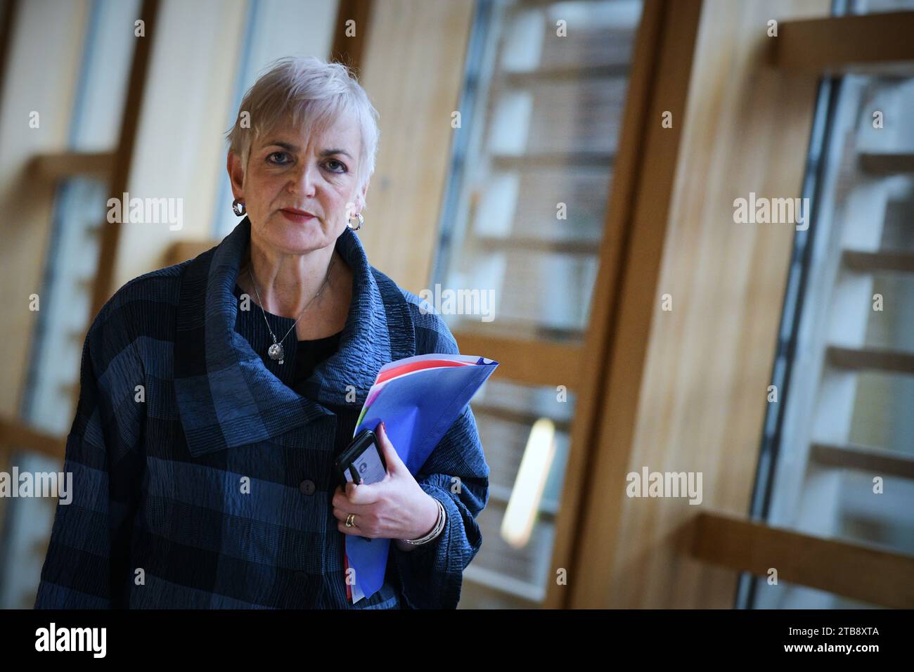 Edinburgh Scotland, UK 05 December 2023. Cabinet Secretary for Justice and Home Affairs Angela Constance MSP at the Scottish Parliament. credit sst/alamy live news Stock Photo