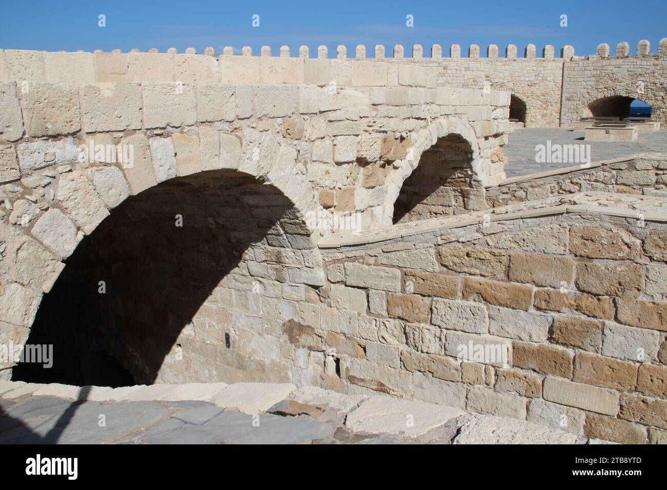 venitian fort (kastro koules) in heraklion in crete in greece Stock Photo