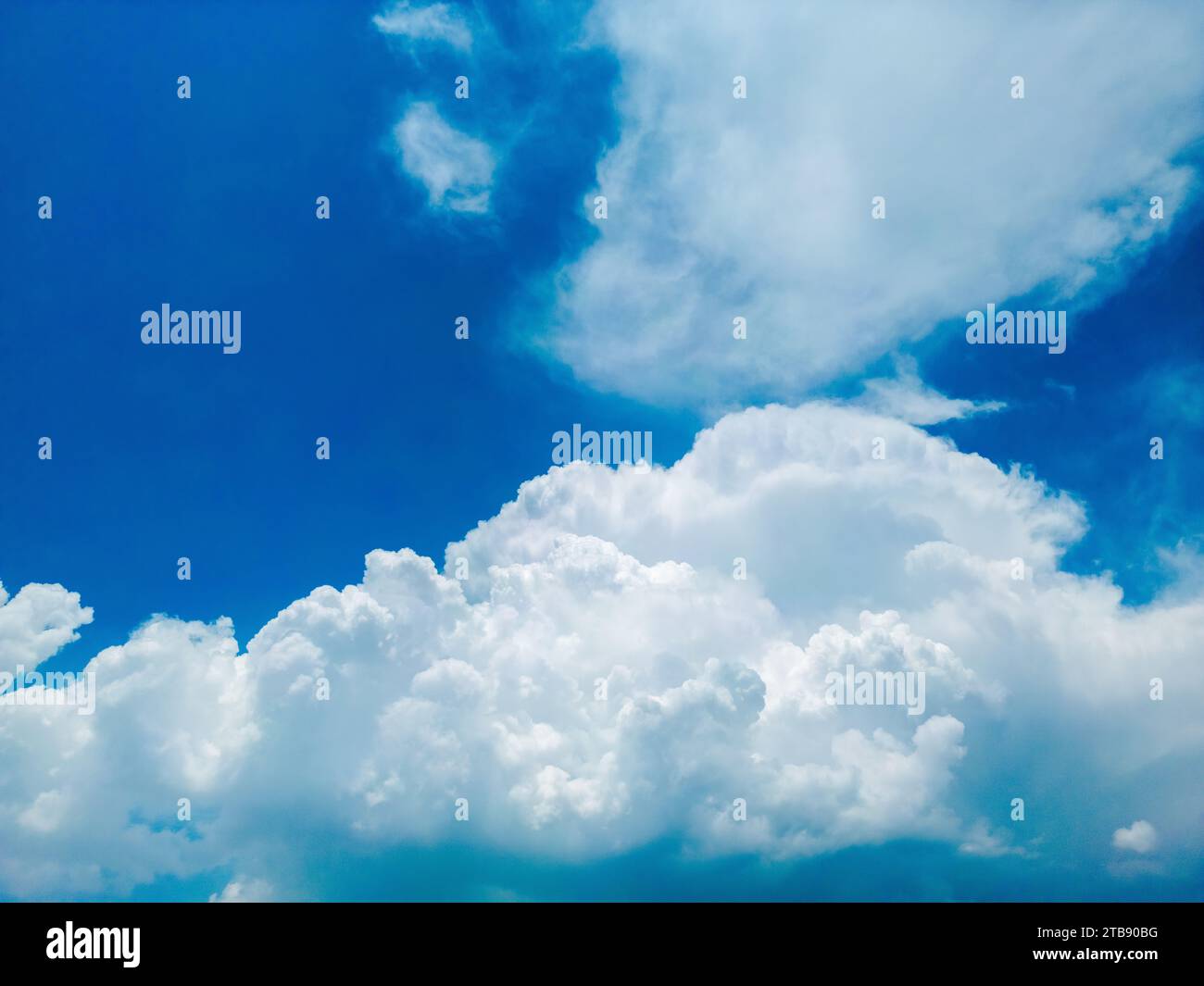 Beautiful blue sky with white clouds Stock Photo