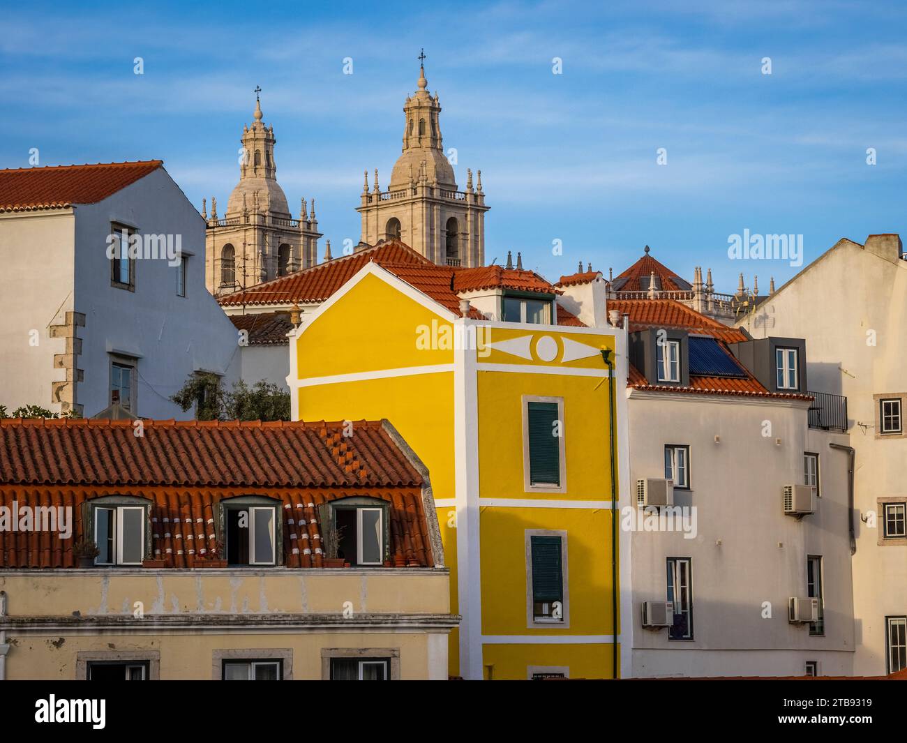 The  Monastery of St. Vincent in the old town Alfama district of Lisbon Portugal Stock Photo