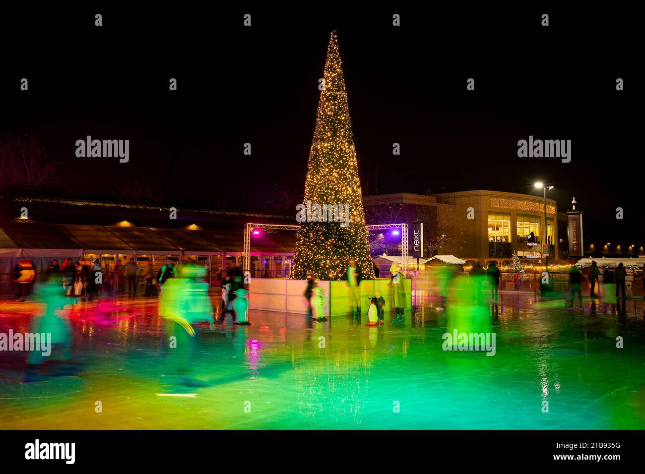Yorkshire winter wonderland york ice rink hires stock photography and