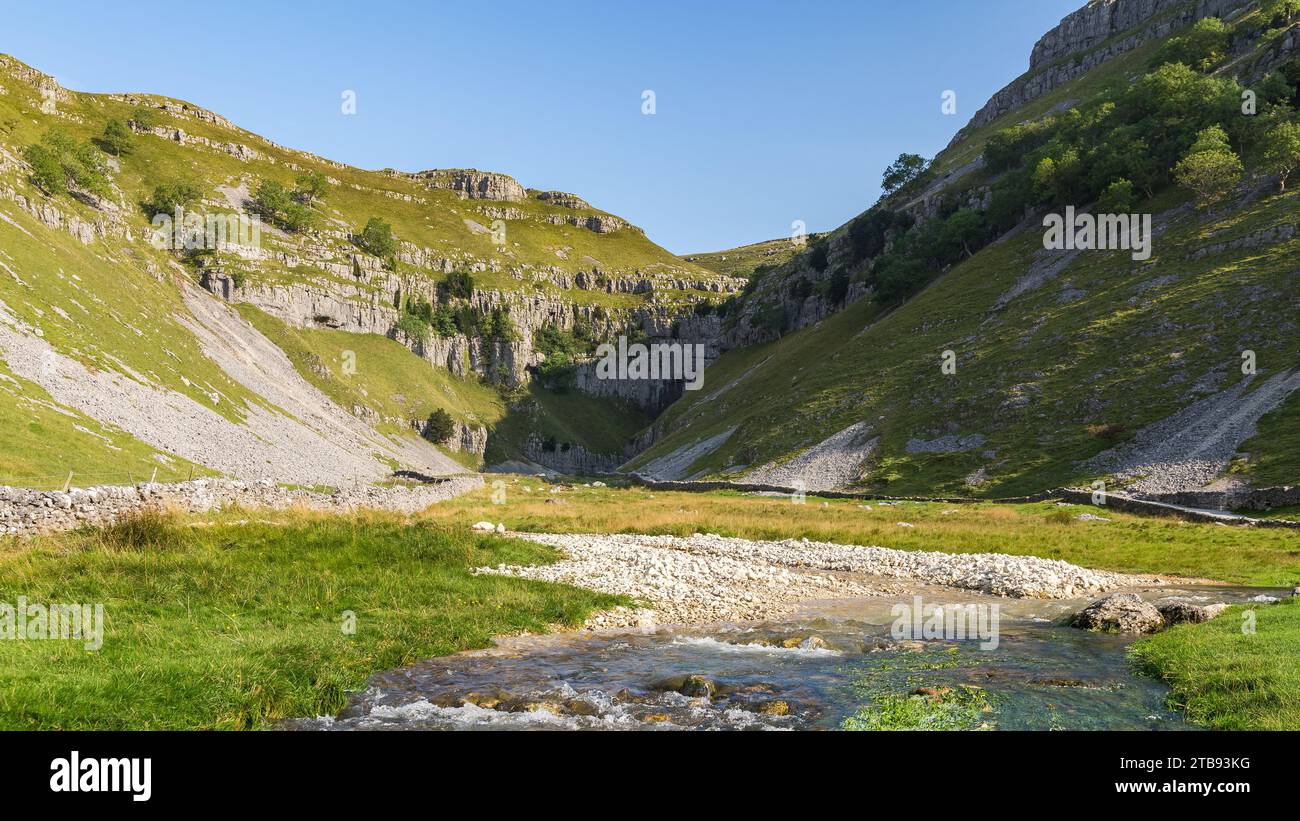 The Gordale Scar near Malham in the Yorkshire Dales, North Yorkshire, UK Stock Photo